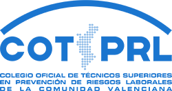 Logotipo del Colegio Oficial de Técnicos en Prevención de Riesgos Laborales de la Comunidad Valenciana